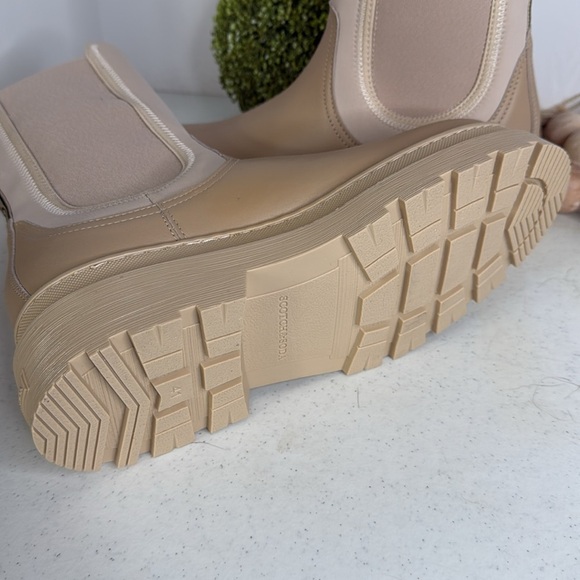 SCOTCH & SODA Made In Portugal Leather High Top Chelsea Boots Light sand 41/8.5 - Picture 5 of 12